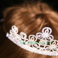 Coroa personalizada do projeto da flor do cristal de rocha da tiara para Wedding